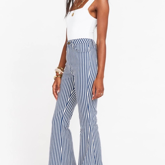 Show Me Your MuMu The Berkeley Zip Up Bells Sea and Sand Stripe Like New - Picture 3 of 4